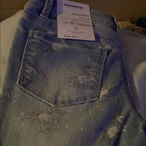 Sonoma girls unicorn jeans